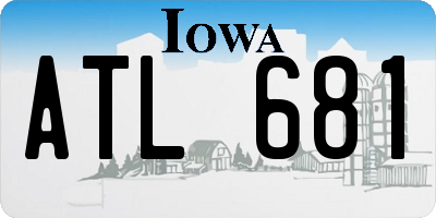 IA license plate ATL681