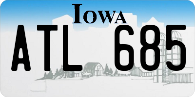 IA license plate ATL685