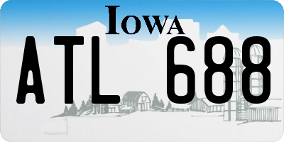 IA license plate ATL688
