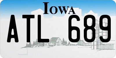 IA license plate ATL689