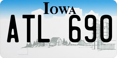 IA license plate ATL690