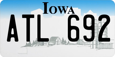 IA license plate ATL692