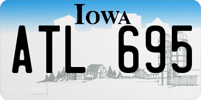 IA license plate ATL695