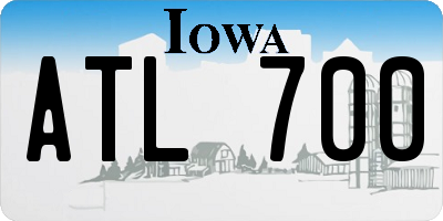 IA license plate ATL700