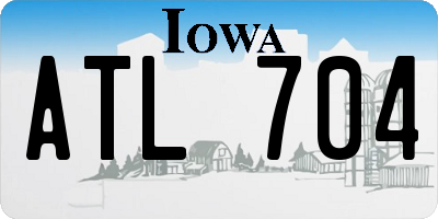 IA license plate ATL704