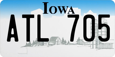 IA license plate ATL705