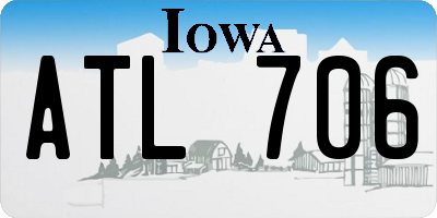 IA license plate ATL706