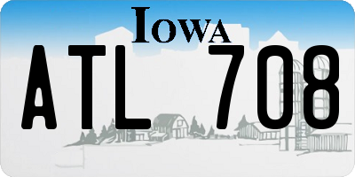IA license plate ATL708