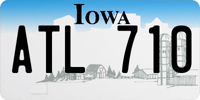 IA license plate ATL710