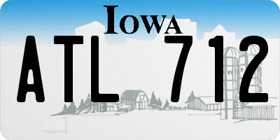 IA license plate ATL712