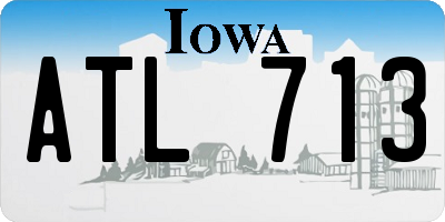 IA license plate ATL713