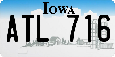 IA license plate ATL716