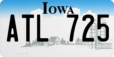 IA license plate ATL725