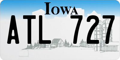 IA license plate ATL727