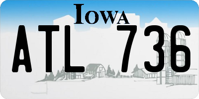 IA license plate ATL736