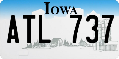 IA license plate ATL737