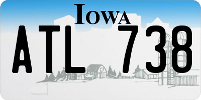 IA license plate ATL738