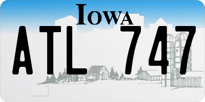 IA license plate ATL747