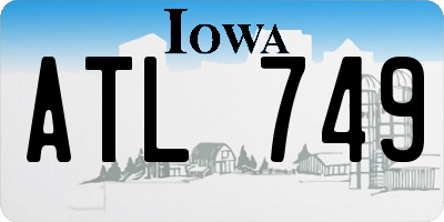 IA license plate ATL749