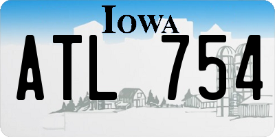 IA license plate ATL754