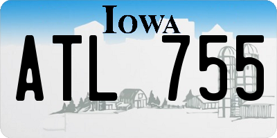 IA license plate ATL755