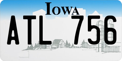 IA license plate ATL756