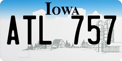 IA license plate ATL757