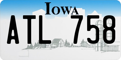 IA license plate ATL758