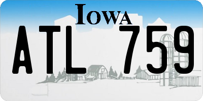 IA license plate ATL759