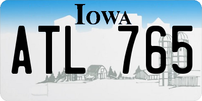 IA license plate ATL765