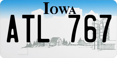 IA license plate ATL767