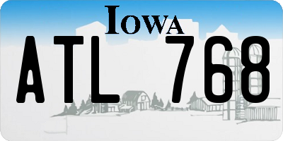 IA license plate ATL768
