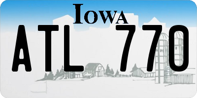 IA license plate ATL770