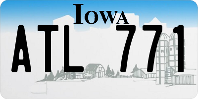 IA license plate ATL771