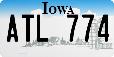 IA license plate ATL774