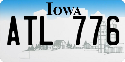 IA license plate ATL776