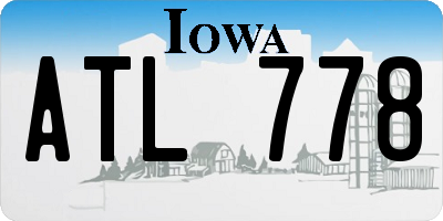 IA license plate ATL778