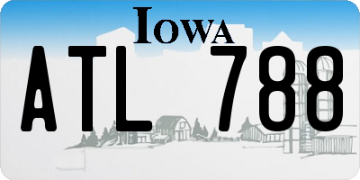 IA license plate ATL788