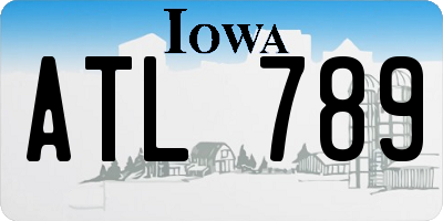 IA license plate ATL789