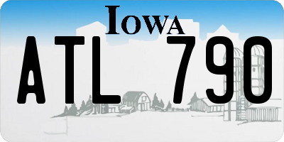 IA license plate ATL790