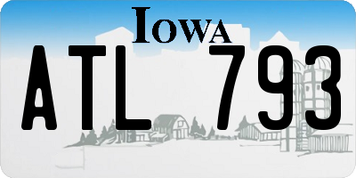 IA license plate ATL793