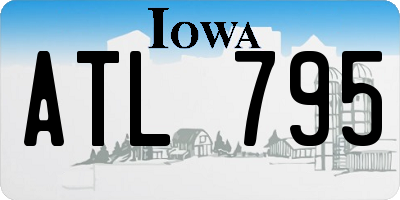 IA license plate ATL795