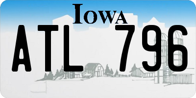IA license plate ATL796