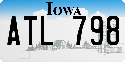 IA license plate ATL798