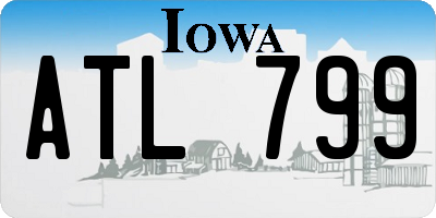 IA license plate ATL799
