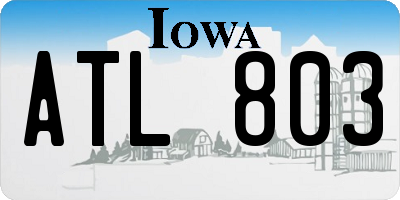 IA license plate ATL803