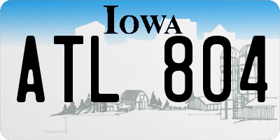 IA license plate ATL804