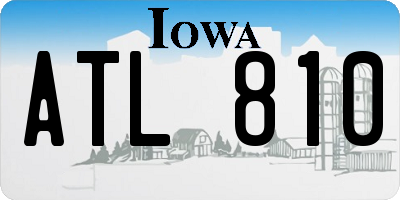 IA license plate ATL810