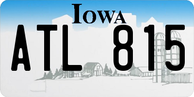 IA license plate ATL815