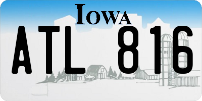 IA license plate ATL816